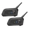 Mihono 4Riders Interphone V4 Motorcycle Intercom, Touring Compatible, 4-Person Simultaneous Calls, FM Radio, Music, IP65 Waterproof, Bluetooth