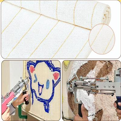 1*4M/1.5*1.5M Tecido de apoio de pano de tufagem primária para tecelagem de carpetes Material de tricô Tecido de bordado de tufagem de tapete