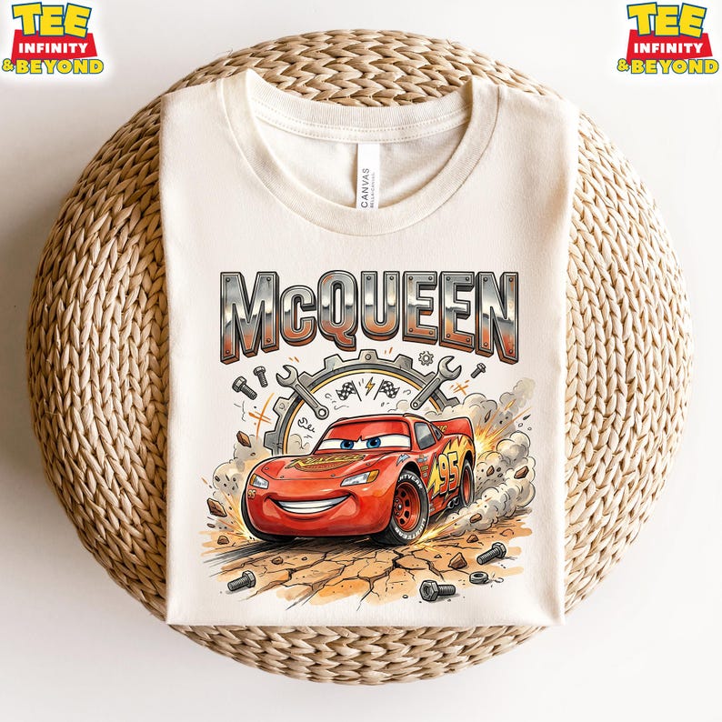 Disney Cars Lightning McQueen Shirt, Disney Cars Movie Character Shirt, Disney Vacation Trip Shirt, Disney Racing Shirt, Disney Travel Shirt 140