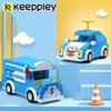Keeppley Building Blocks Doraemon Car Bus Model Kawaii Splicing Children's Toys Birthday Gift Ornaments Animation Peripherals