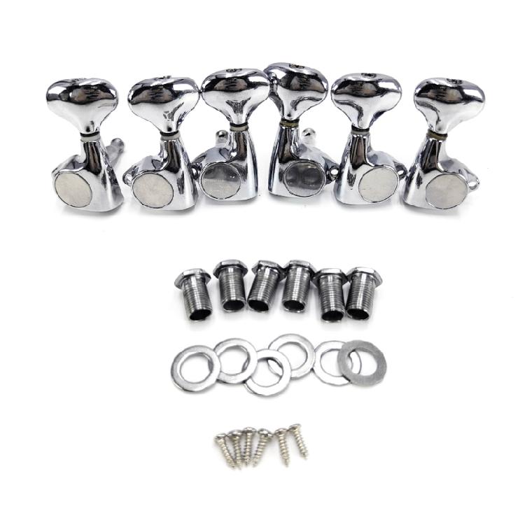 6PCS Guitar Tuning Pegs Guitar Repairing Component Suitable for Acoustic and Electric Guitars with Metal Construction