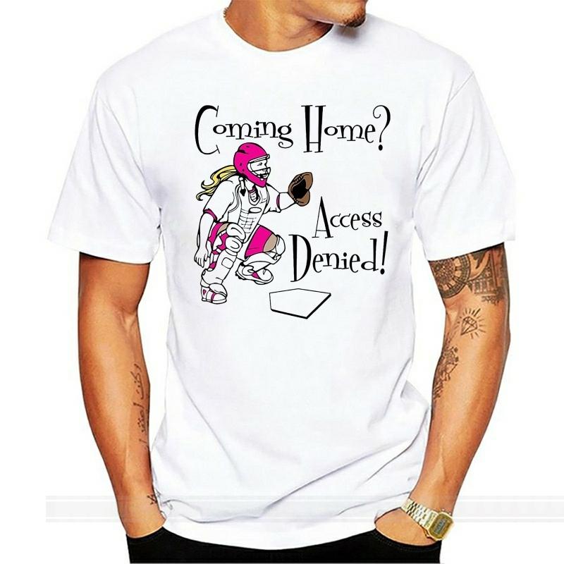 Summer Mens T Shirt Fastpitch Softball Access Denied pink T Shirt S