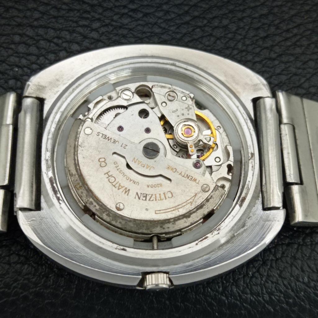 GENUINE VINTAGE CITIZEN AUTOMATIC 8200 JAPAN MENS BLUE DIAL WATCH a709325-1
