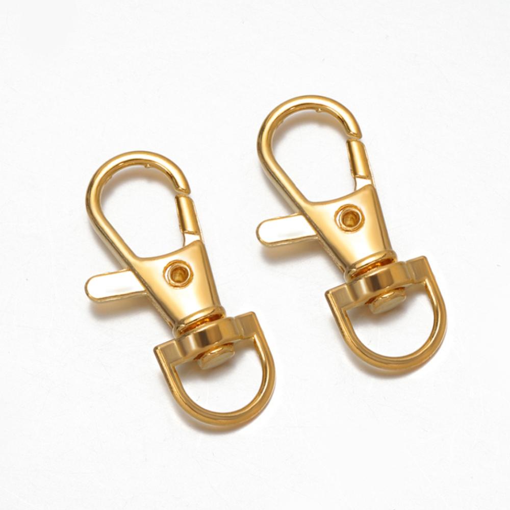 5/10 Stück Karabiner mit Drehgelenk Gold Silber Beschichtet Hummerklauen Haken Schlüsselringe für Handwerk DIY Schmuckherstellung