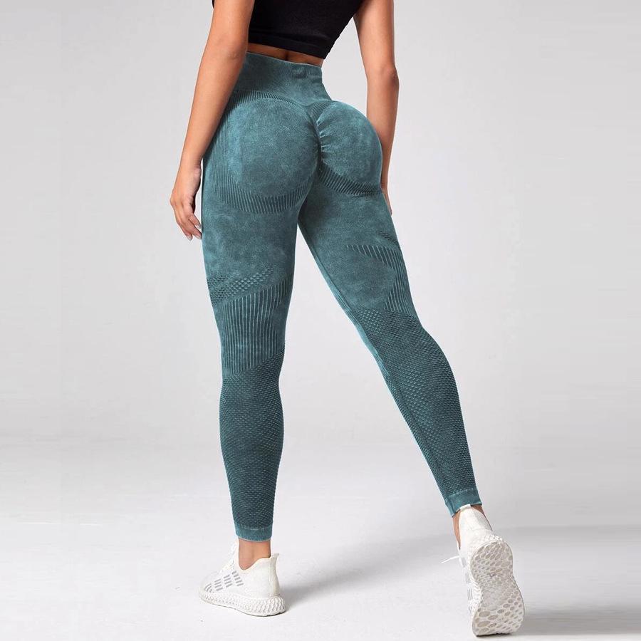 High Waist Seamless Yoga Pants - Women's Peach Lift Fitness Tights