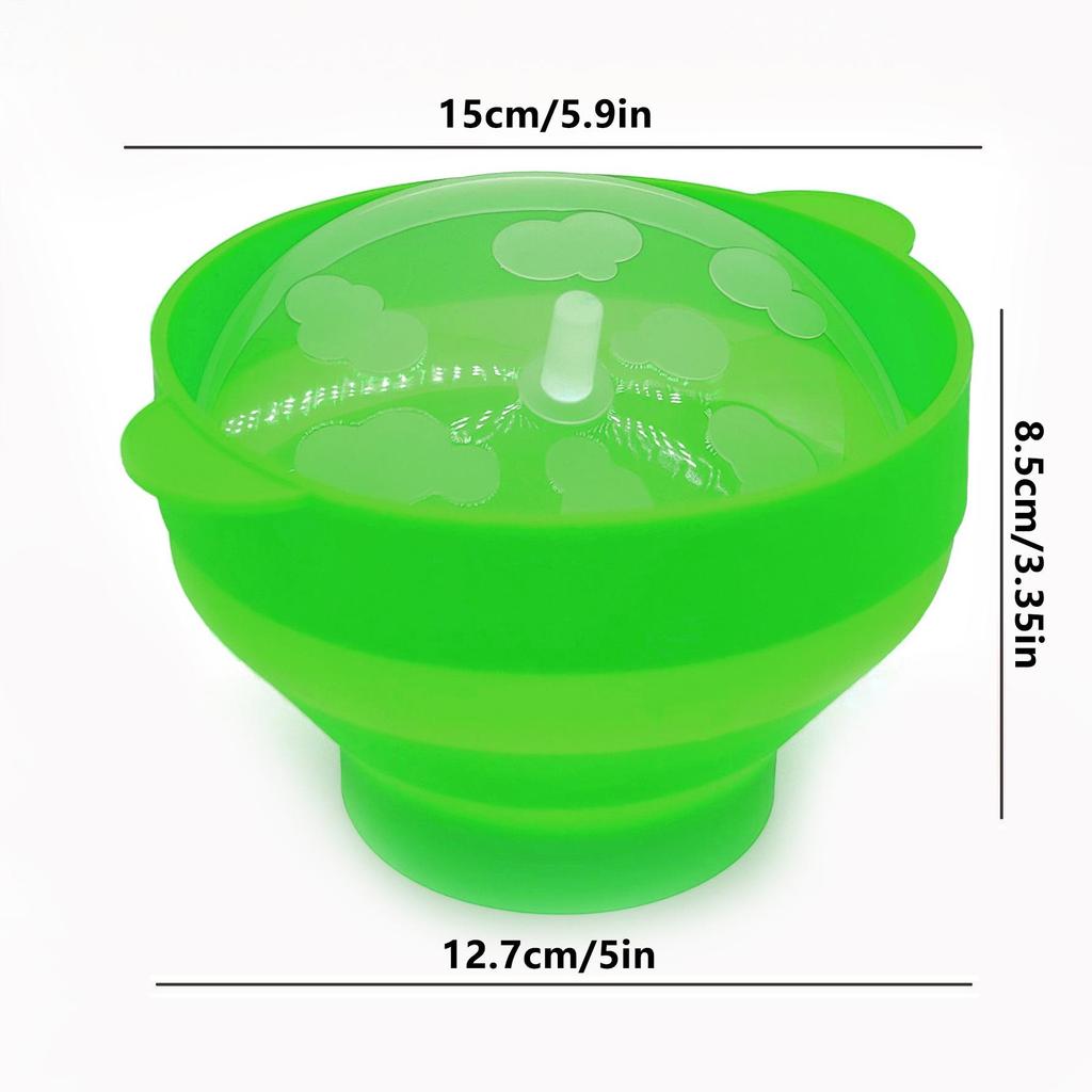Foldable Silicone Mini Popcorn Bowl, BPA-Free, Perfect for One Serving