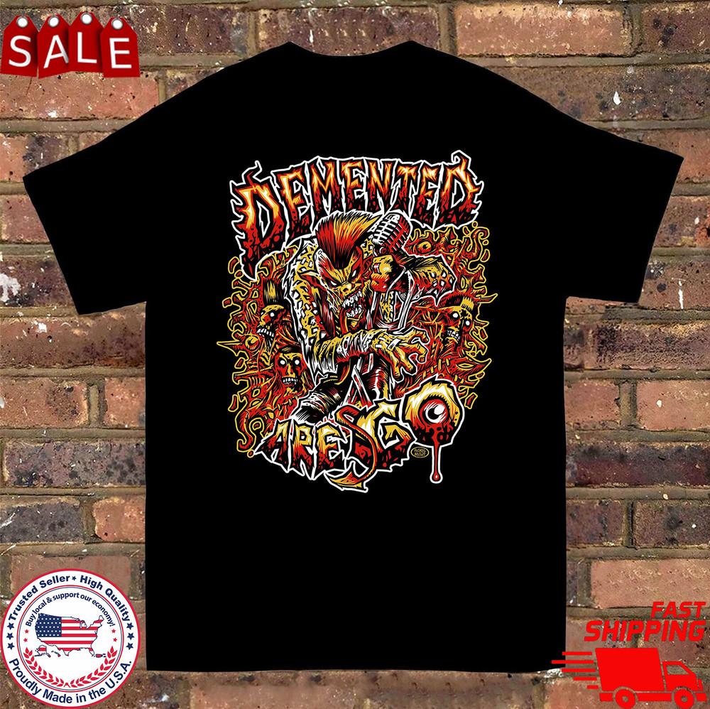 

DEMENTED ARE GO Band Punk Skull Graphic T Shirt Full Size S5XL ET1309 Unisex T-Shirt L