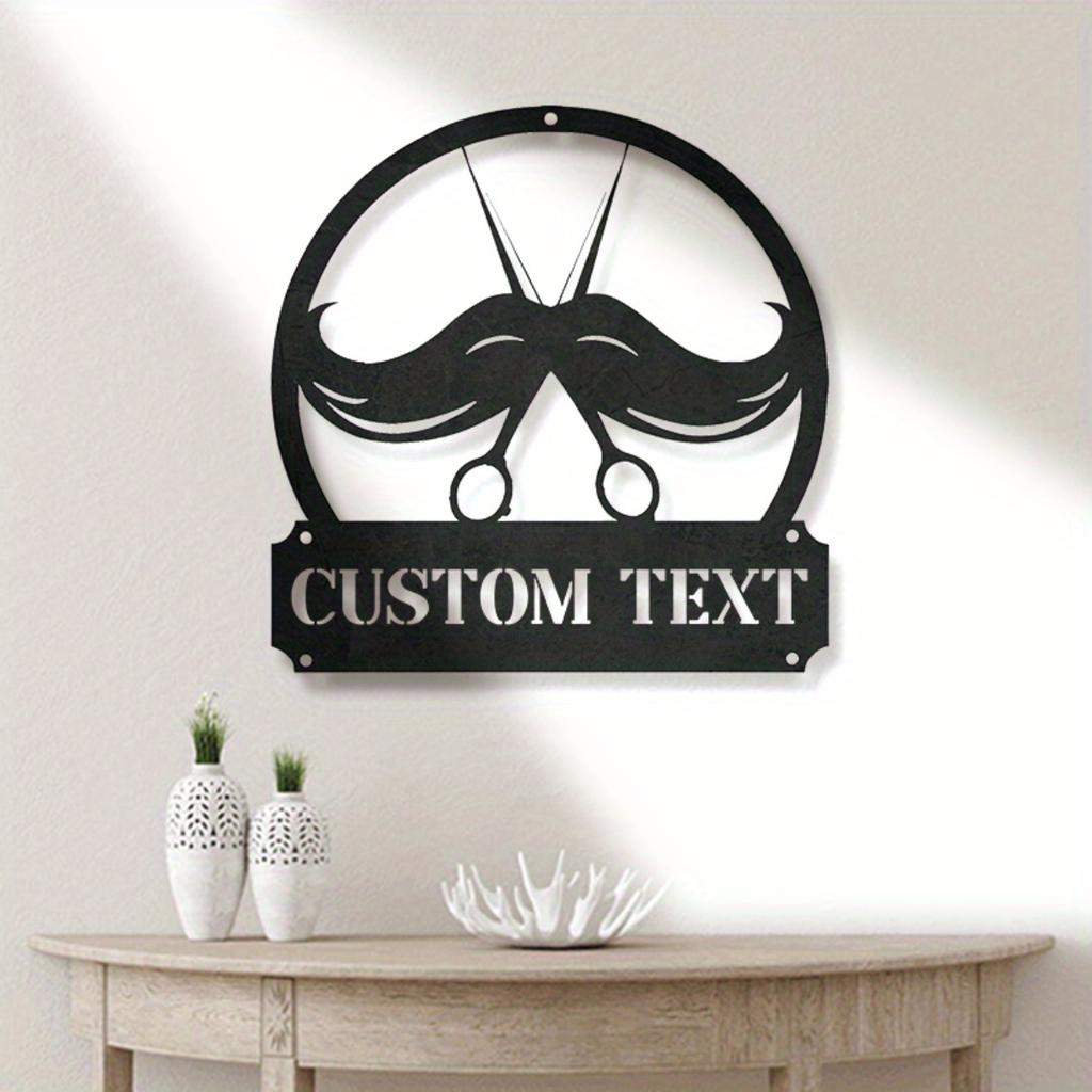 Retro Metal Barber Shop Sign - Custom Wall Decor Plaque, Handmade Multipurpose Art for Business