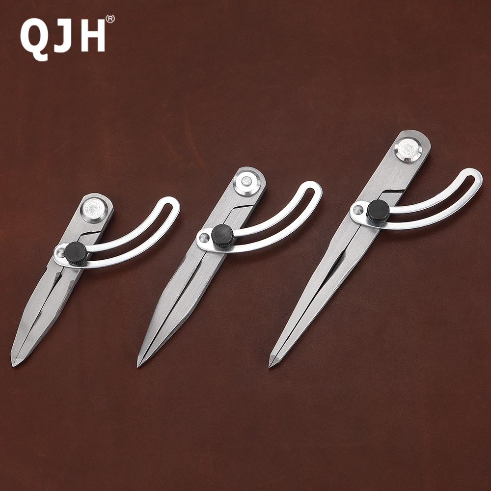 1pcs Leathercraft Compass Tool -Adjustable Scriber Spacing Gauge, DIY Leather Handcraft Spacing Measuring Marking Ruler Device