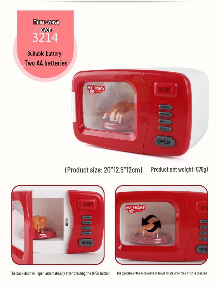 Kids' Play Kitchen Set: Iron, Vacuum, Washer, Juicer