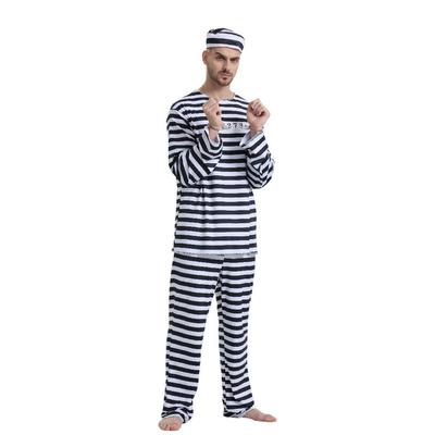 Halloween Cosplay Prisoner Costume for Couples - Performance Stage Outfit