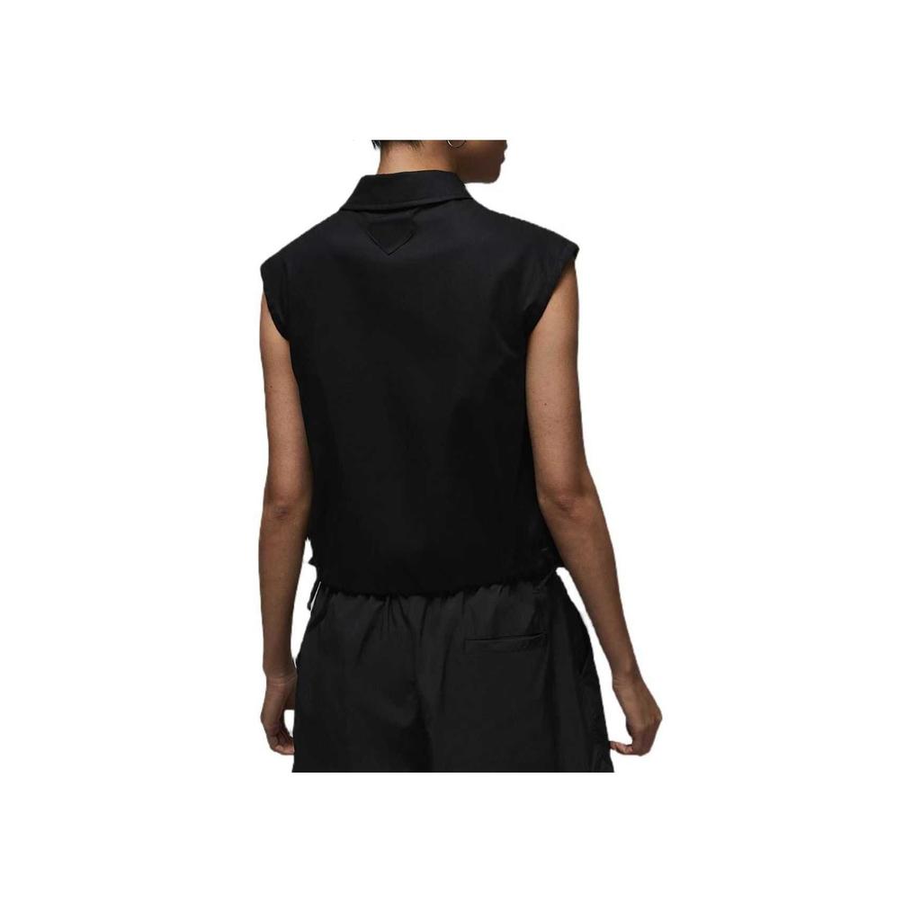 Jordan Poolside SS25 Casual Wygodna Prosta Wszechstronna Koszula bez rękawów Damskie topy Czarna HJ0056-010