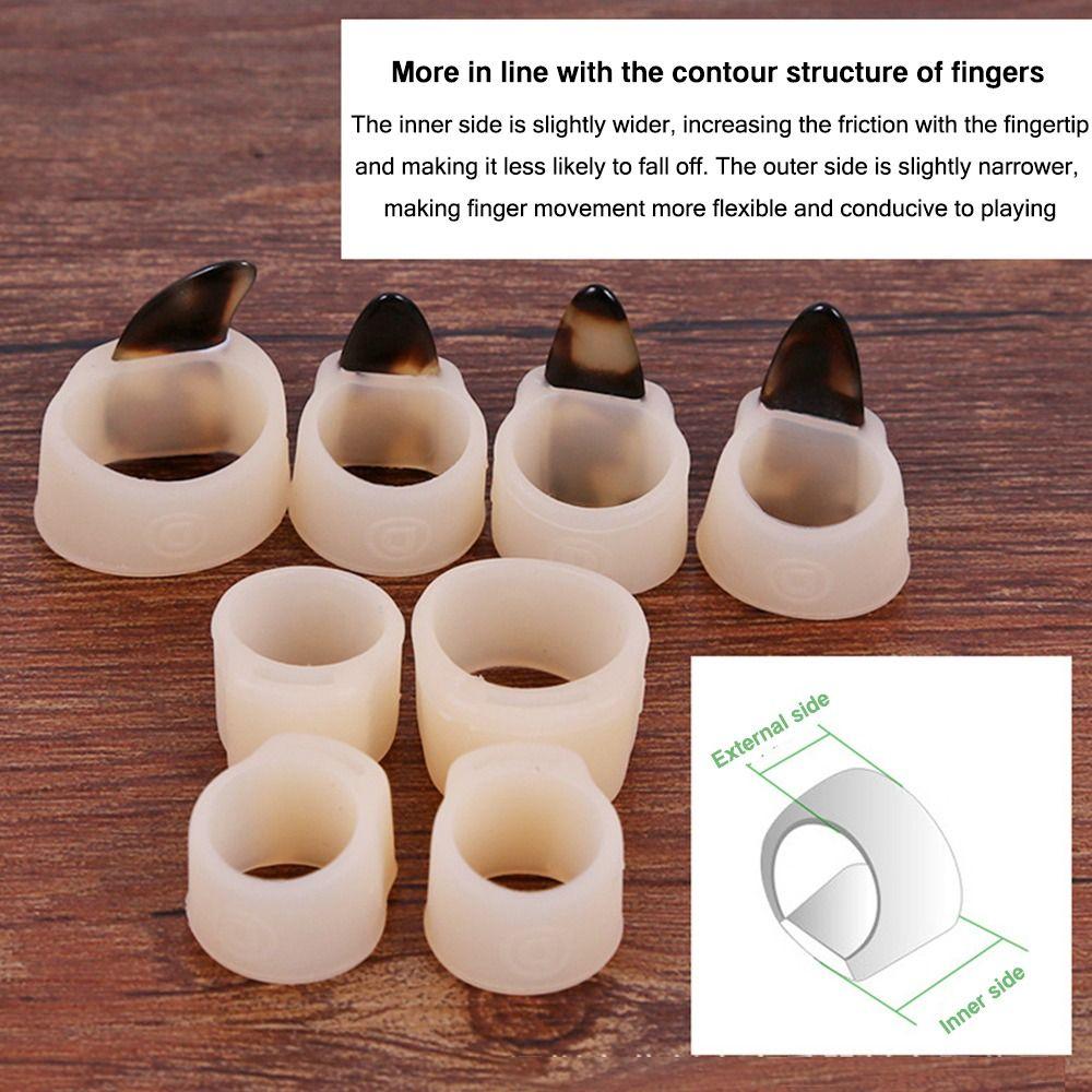 Silicone Guzheng Finger Guard Guzheng Practice Finger Protector Nail Tips Fixing Ring