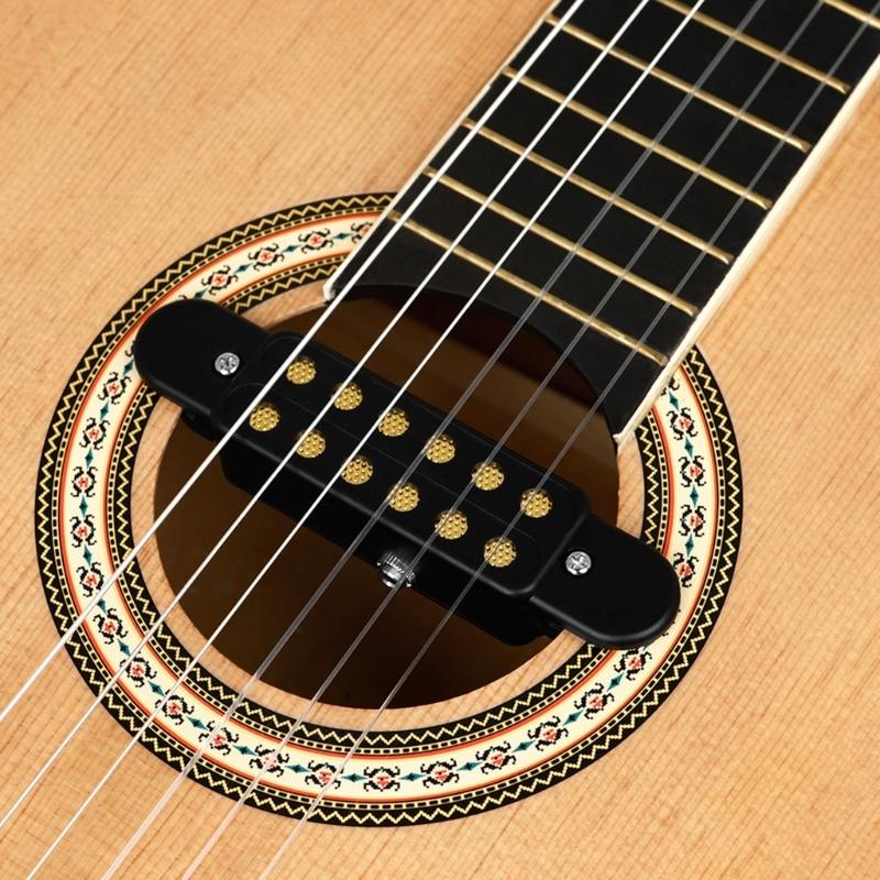 Guitar Pickups, 6 Sound Holes Acoustics Guitar Pickup Connector for Guitar Strings Guitar Musical Instruments Accessory