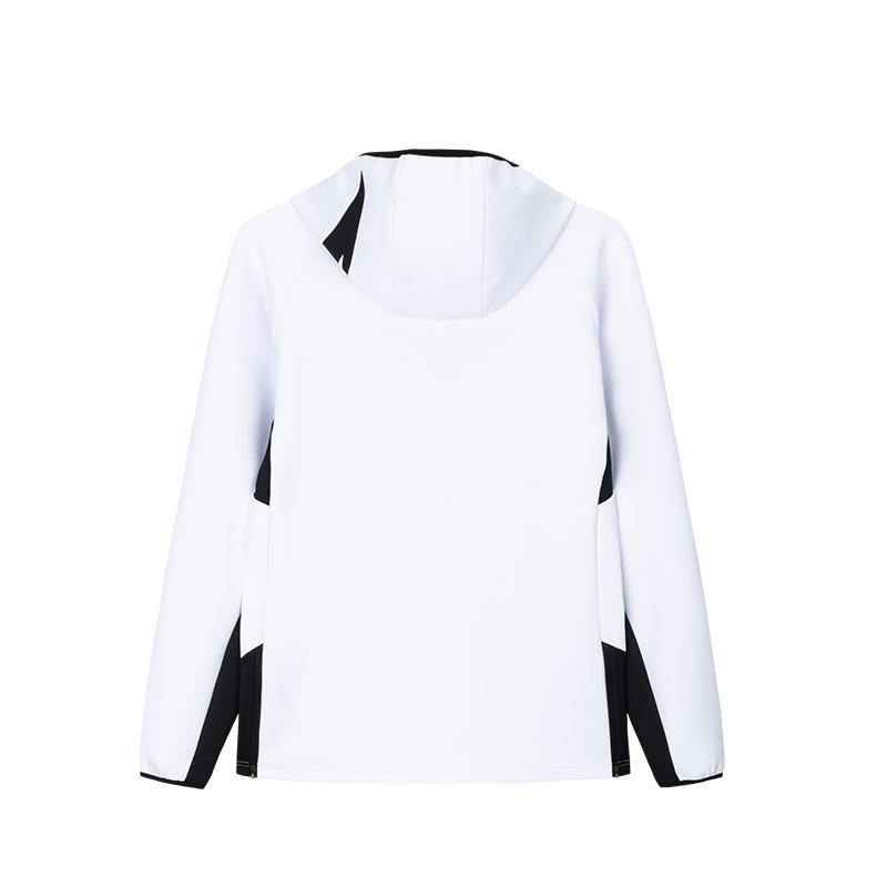 Anta Basketball Series Lettered Hooded Long Sleeve Knit Top Men Tops Pure-White Basic-Black 152441756-1