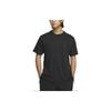 adidas Solid Color Sports Casual Short-sleeve Crew Neck T-shirt for Men, Black