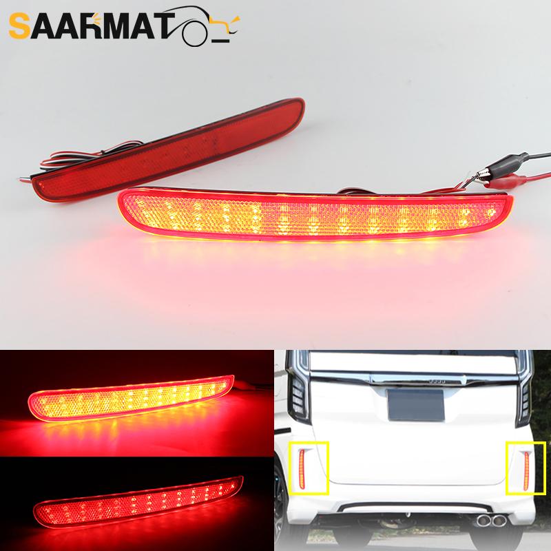 2PCS 12V LED Red Rear Fog Lamp Bumper Light For 2025-2025 Honda N-Box LED Rear Bumper Reflector Light Brake Lamp Car Accessories