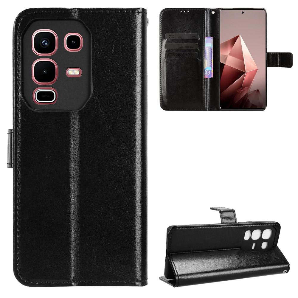 For Infinix Note 50s 5G PU Leather Case with Strap Crazy Horse Texture Phone Wallet Cover