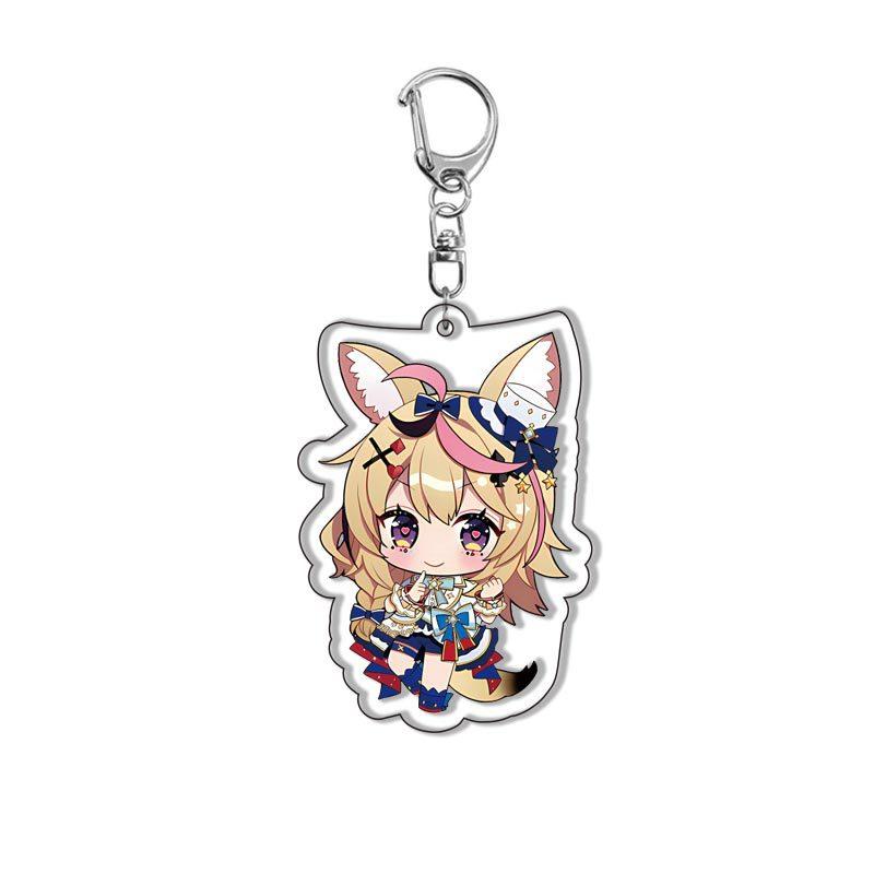 Kawaii Virtual YouTuber VTuber Acrylic Keychain Cartoon Cute Anime Hololive Production Bag Charm Creative Jewelry Accessories