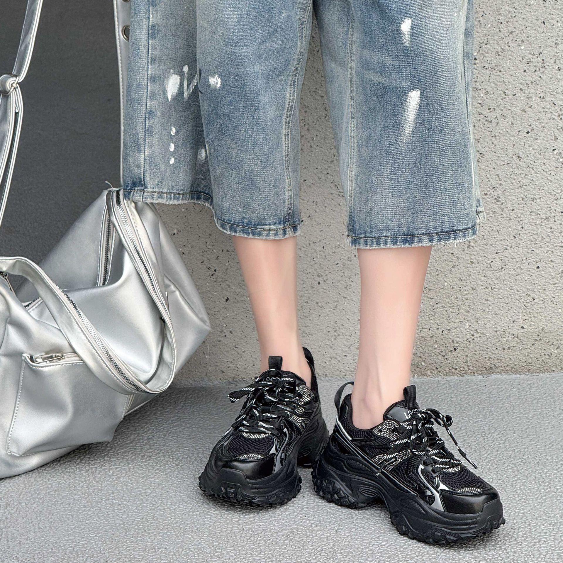 Women s 2025 Trendy Slimming Casual Platform Dad Sneakers 39