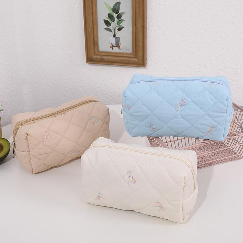Small Flower Butterfly Bow Makeup Bag With Large Capacity For Travel And Daily Use