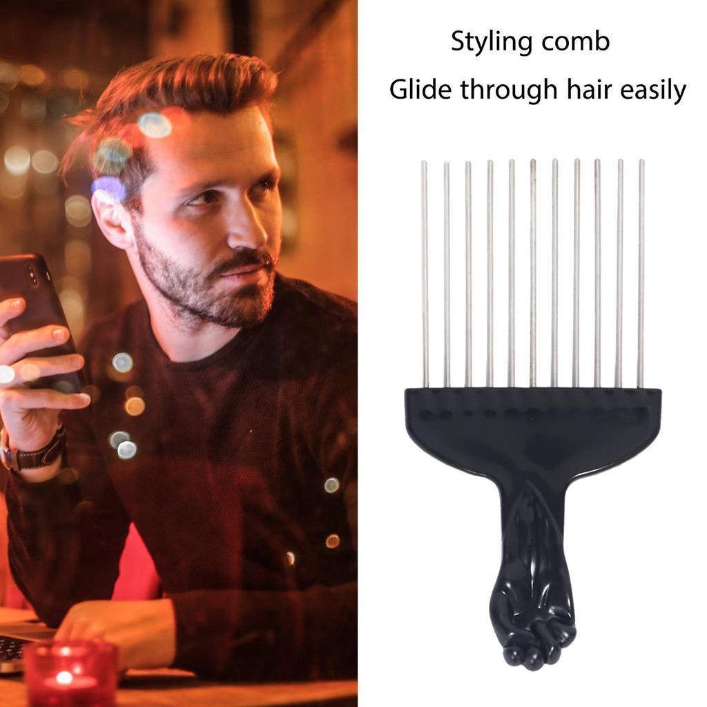 2pcs African styling comb, stainless steel hair styling insert comb, hair comb for fluffy styling, Special for real hair wigs