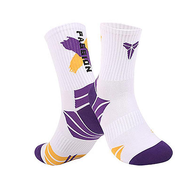 Korean Street Style Painted Basketball Mid-Tube Socks – Trendy Creative Sports Socks for Couples & Men