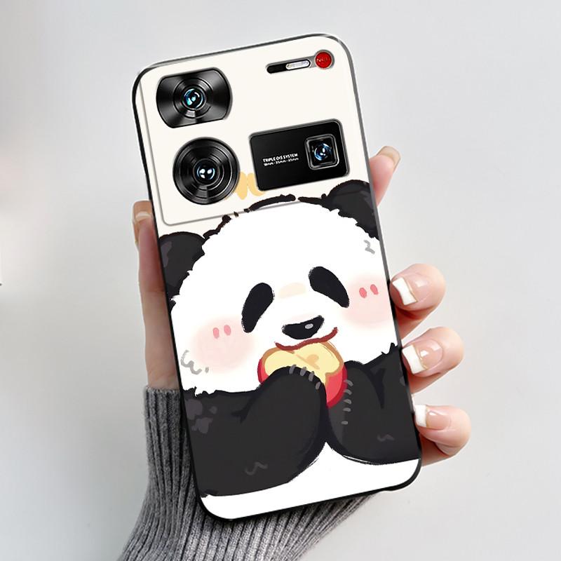 Case For ZTE Nubia Z60 Z70 Z70S Z50 Ultra Cute Love Heart Rabbit Matte Black Soft Silicone Cover For Nubia Z60Ultra Fundas Shell