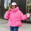 Women's 2025 Autumn/Winter Korean Style Cotton Down Coat: Short, Loose, Casual with Big Pockets.