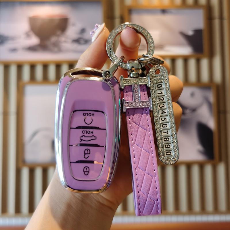Luxury Hongqi Key Cover for H7, H5, HS5, HS7, H9 - Elegant Key Bag for All Models