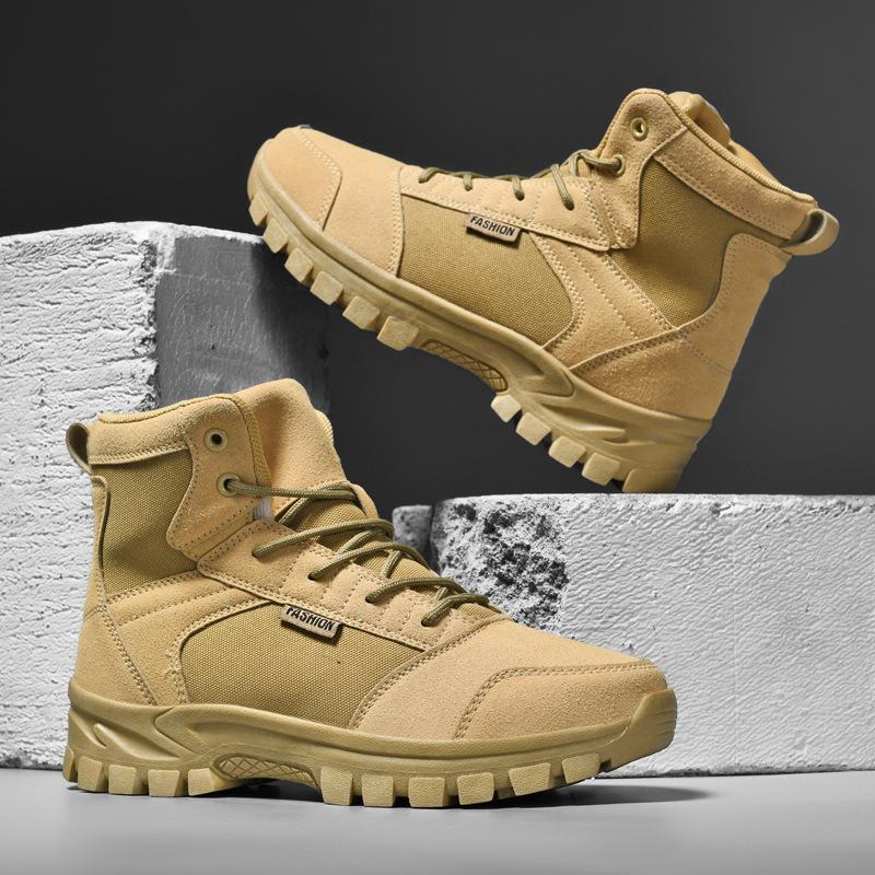 Large Size Combat Boots Couple High Top Hiking Boots Special Desert Boots Field Boots