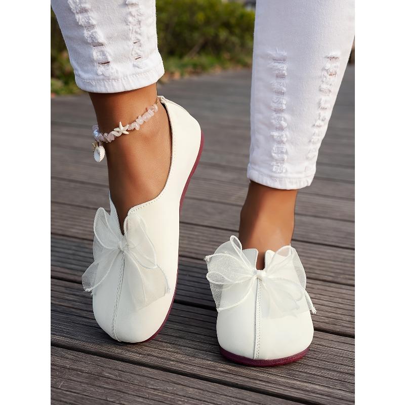 Wearing bow Mary Jane single shoes women's French round toe spring and autumn new style