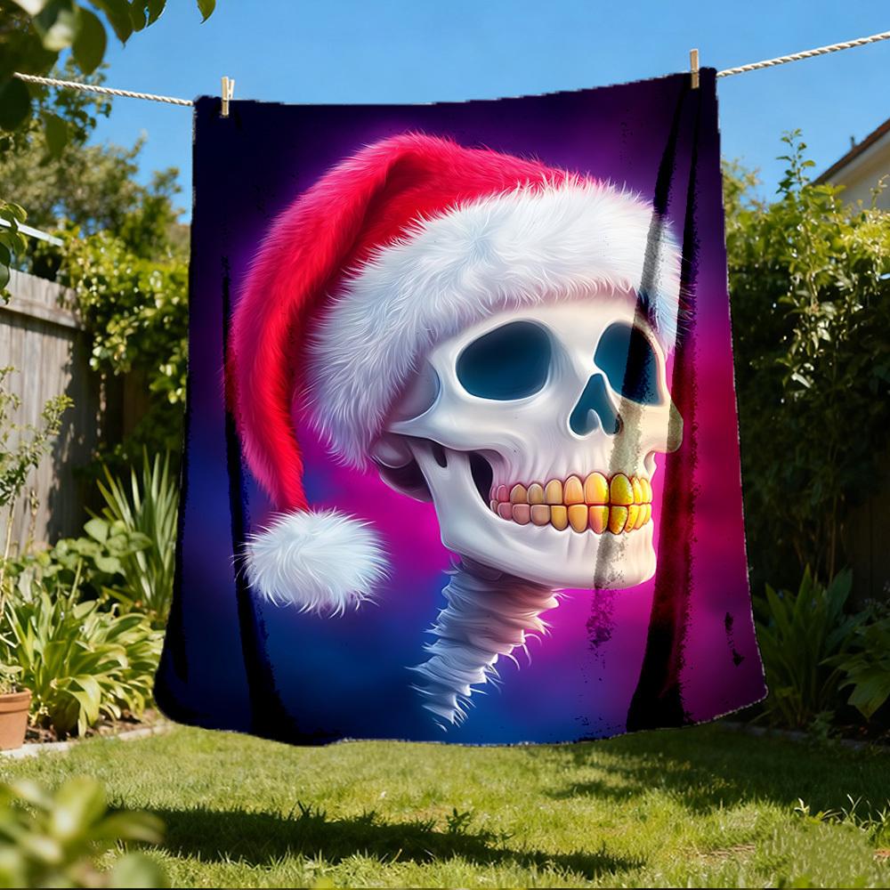 1pc Winter Wonderland Outdoor Personalized Flannel Blanket, Soft, Lightweight Personalized Flannel Blanket, Digital Printing,