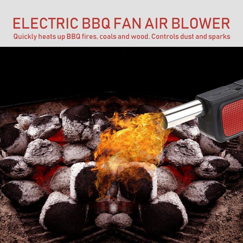 Barbecue Air Blower Portable Handheld Electric BBQ Cooking Fan Air Blower Fire  Tool for Outdoor Camping Cook Picnic Barbecue