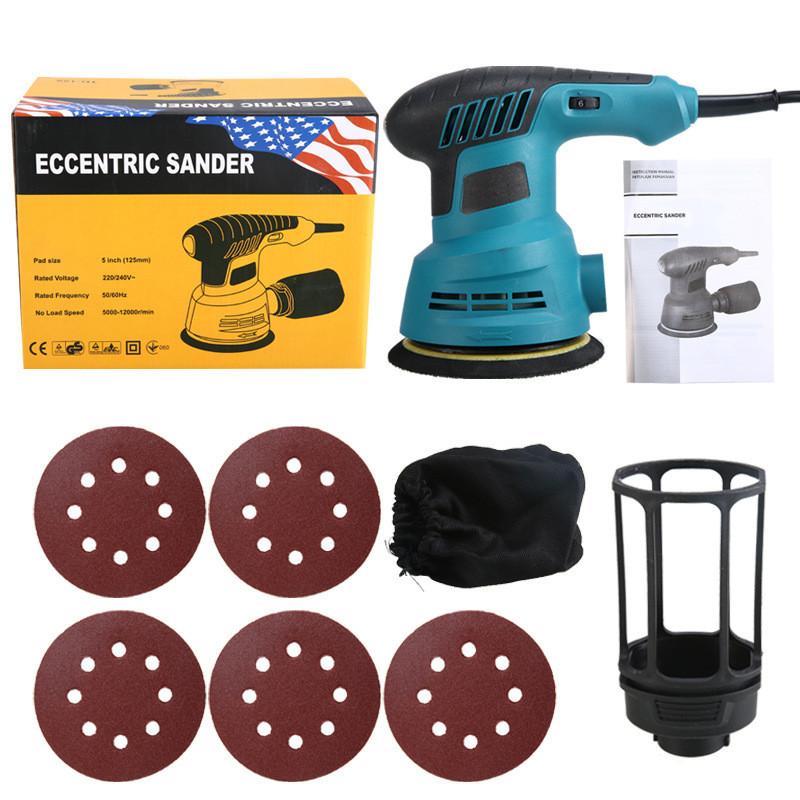 300W Adjustable Speed Electric Sander Wall Putty Polishing Machine Household Woodworking Grinding Power Tool