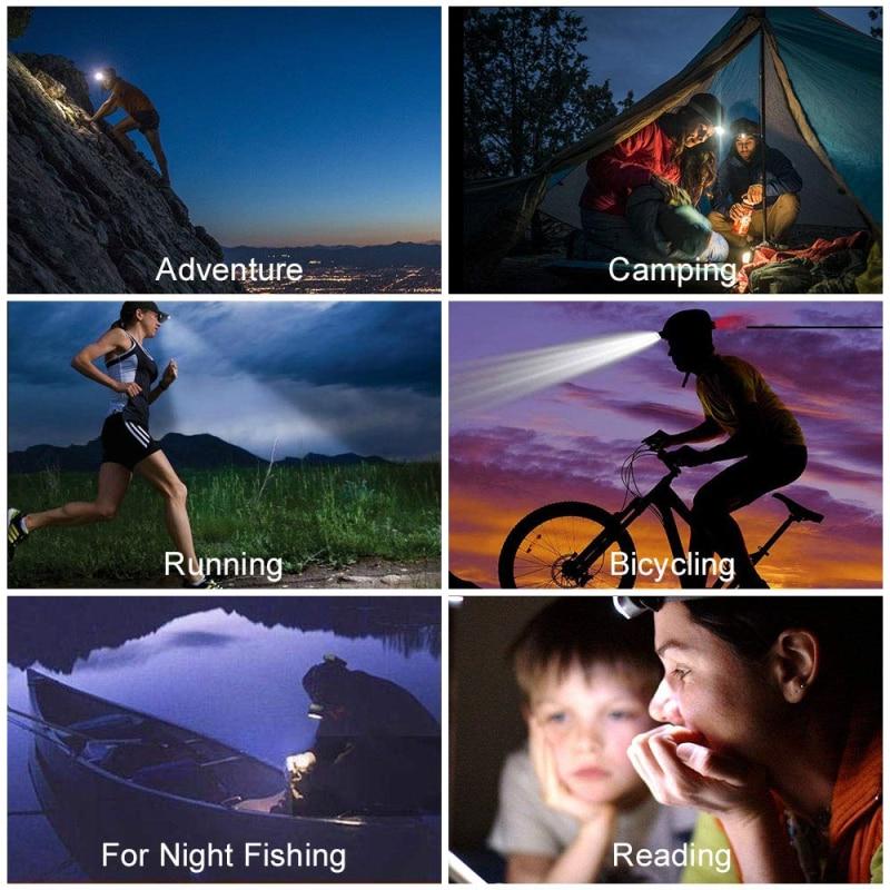 Inductive Headlight 4LED USB Charging Strong Light Led Waterproof Infrared Headlight Fishing Lamp