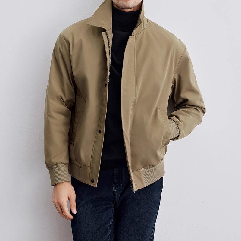 Men's Spring Solid Color Casual Lapel Jacket