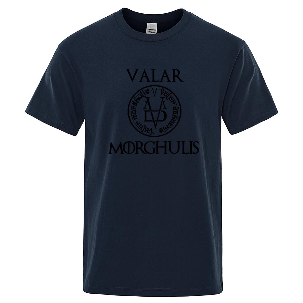 Summer Men's T-Shirt A Song of Ice and Fire T Shirt Valar Morghulis Printed Shirts Men Casual Tee Tops Plus Size Streetwear