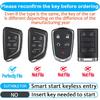 Sindeda for Cadillac Key Fob Cover with Keychain Soft Full Protection Key Shell Key Case Compatible with -2025 Lyriq Escalade ATS CT4 CT5 CT6 XT4 XT5