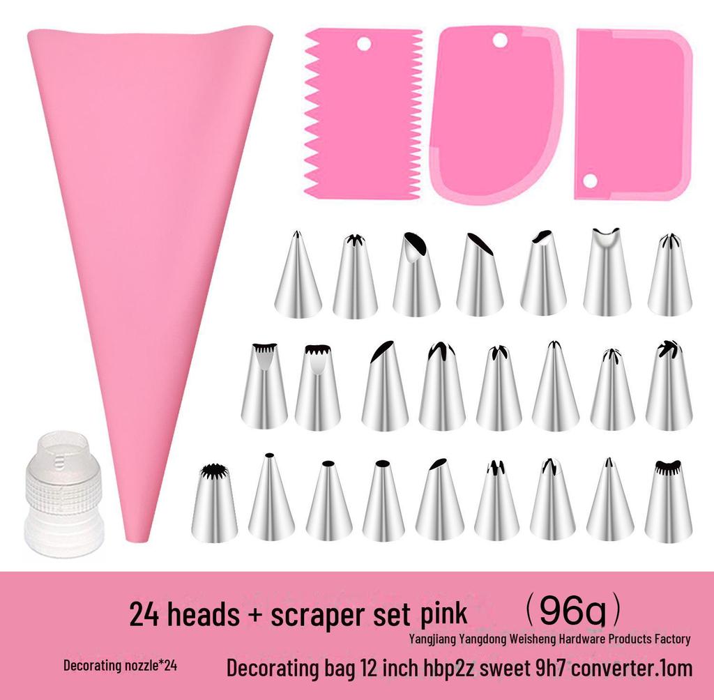 Stainless Steel Cake Decorating Nozzle Set with EVA Bag
