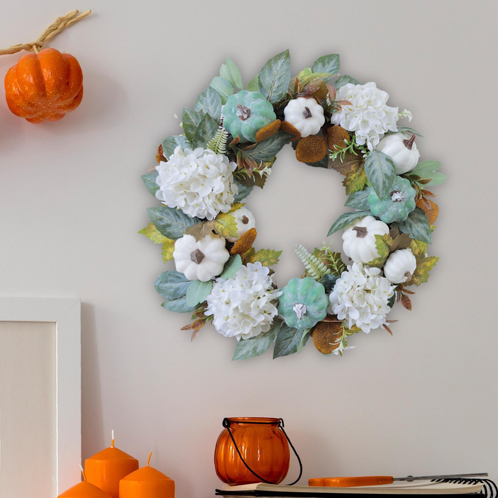 

Maple Leaf Fall Wreath Harvest Home Decoration Pumpkin Artificial Autumn for