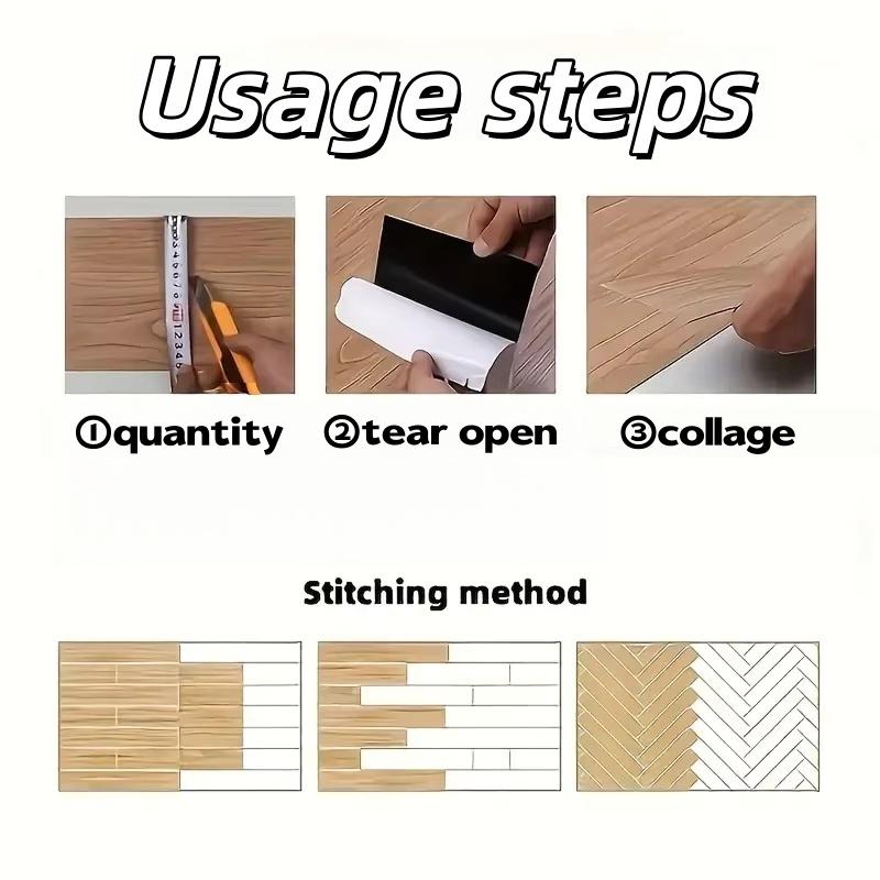 10 ks 40x15cm PVC Podlahové Samolepky Samolepicí Samolepky Voděodolné Zesílené Dřevěný Vzor Podlahové Samolepky Samolepky Obývací Pokoj