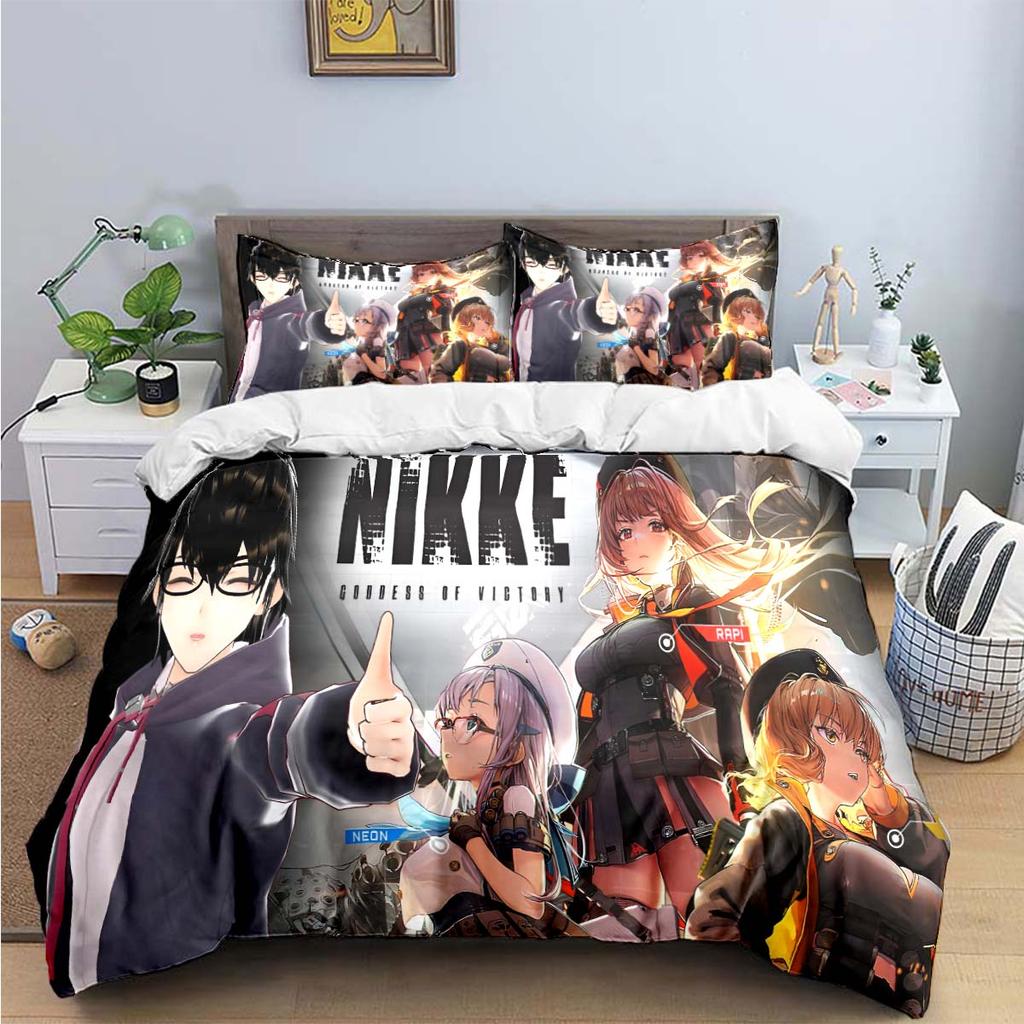 Hot Game Characters Nikke Goddess of Victory Bedding Sets Bed Supplies Set Duvet Cover Bed Comforter Set Bedding Set Luxury Gift