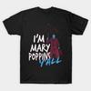 Pánské černé tričko s potiskem Mary Poppins Y'All Potisk na transferovém papíře bez ořezu Bavlněné tričko