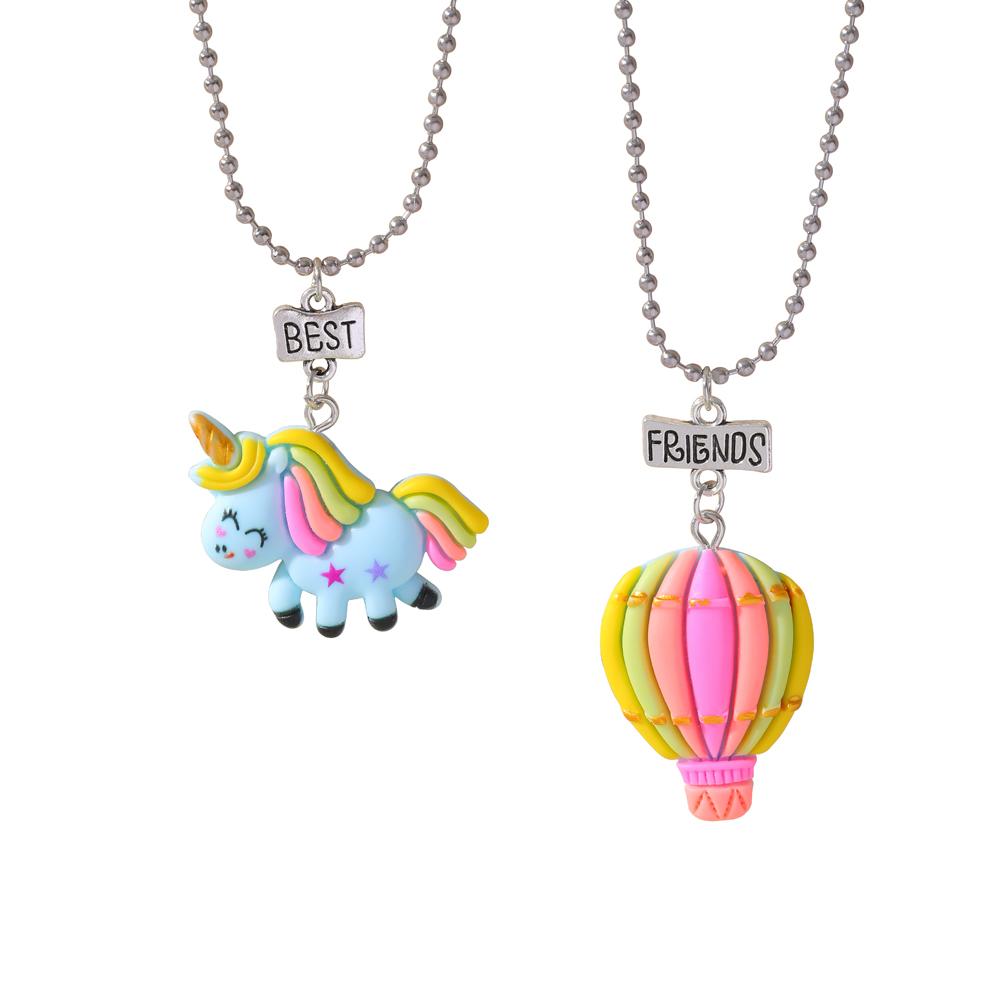 15 Stil Polymer Clay Anhänger Best Friends Halsketten Set BFF Fimo Regenbogen Lutscher Eiswaffeln Anhänger Perlen Kette Kinder Geschenk