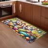 Cute Rabbit Easter Soft Kitchen Rug Anti-Fatigue Kitchen Rug Waterproof Non-Slip Rugs Set Runner Rug Bedside Rug Absorbent Carpet For Kitchen