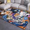 1pc 800g/m2 Crystal Velvet Anti-slip Animal Cat Chair Carpet Living Room Mat Bedroom Polyester Rugs