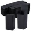 50pcs Paper Gift Storage Boxes Packaging Carton Boxes for Essential Oil Bottle Rectangle Black 5x5x10cm