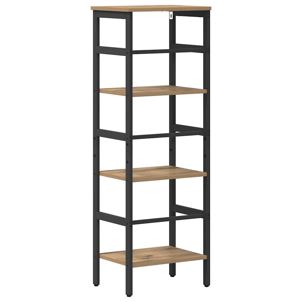 Artisan Oak Bookshelf 40 X 29.5 X 115 Cm Particleboard