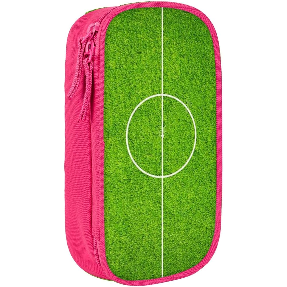 Green Soccer Field Multifunctional Pencil Case and Pen Holder—Simple Stationery for Working Profe...